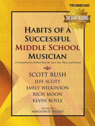 Book cover for Habits of a Successful Middle School Musician - Trombone