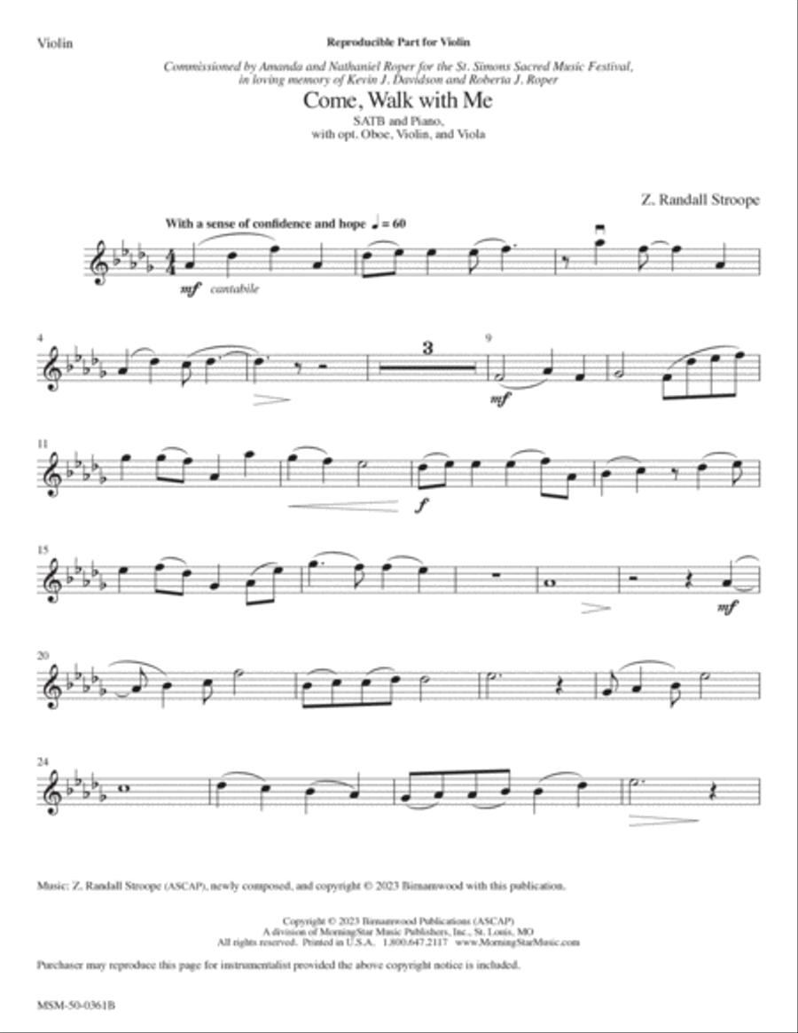 Come, Walk with Me Choir scores gallery preview page 4