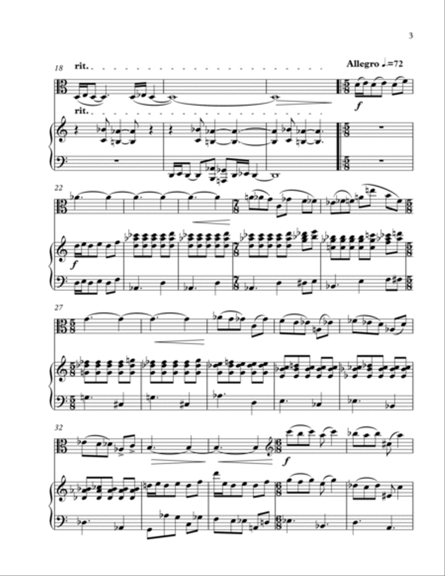 Sonata for Viola and Piano, Op. 33 Piano scores gallery preview page 3