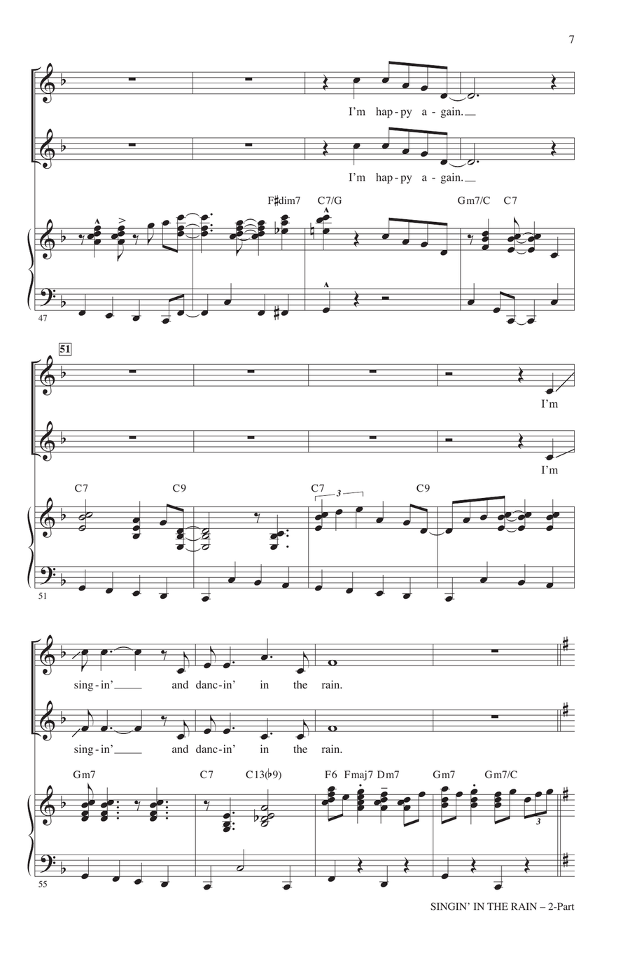 Singin' In The Rain (arr. Mac Huff) 2-Part scores gallery preview page 6