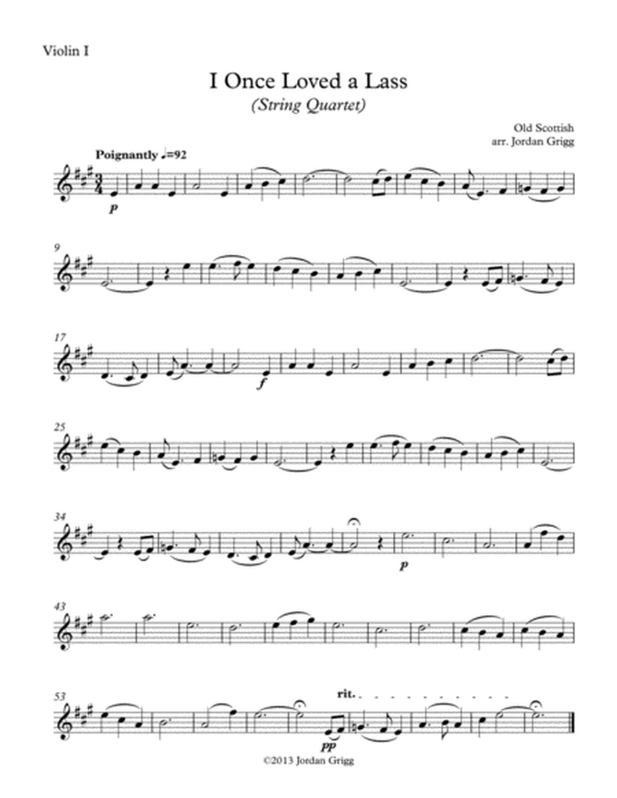 I Once Loved a Lass (String Quartet) image number null