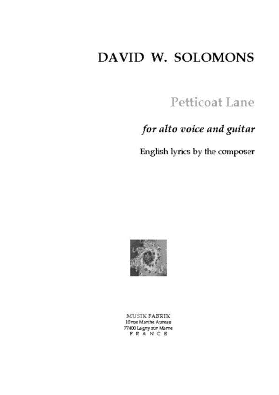 Petticoat Lane (song) Alto Voice scores gallery preview page 1