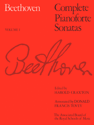Book cover for Complete Pianoforte Sonatas, Volume I