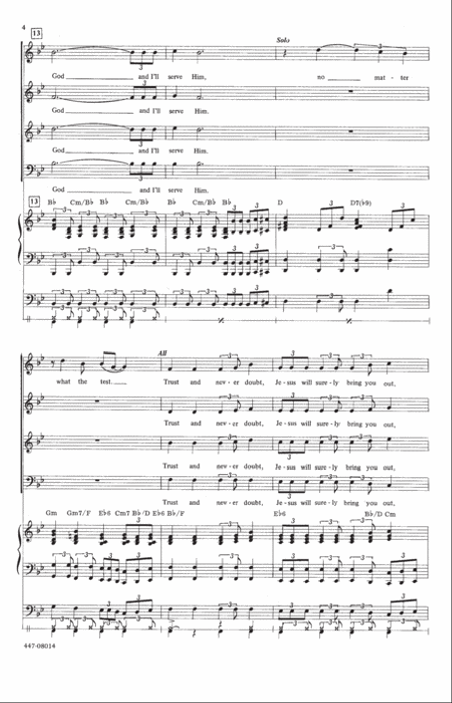 He Never Failed Me Yet 4-Part scores gallery preview page 3