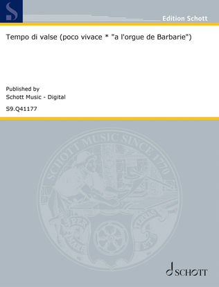 Book cover for Tempo di valse (poco vivace · “à l’orgue de Barbarie”)
