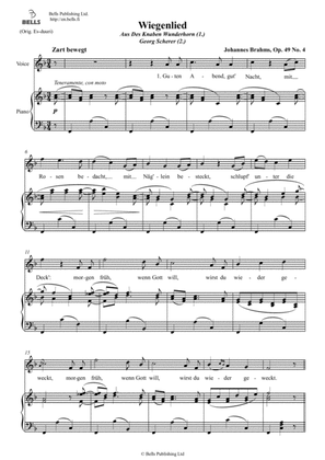 Wiegenlied, Op. 49 No. 4 (F Major)