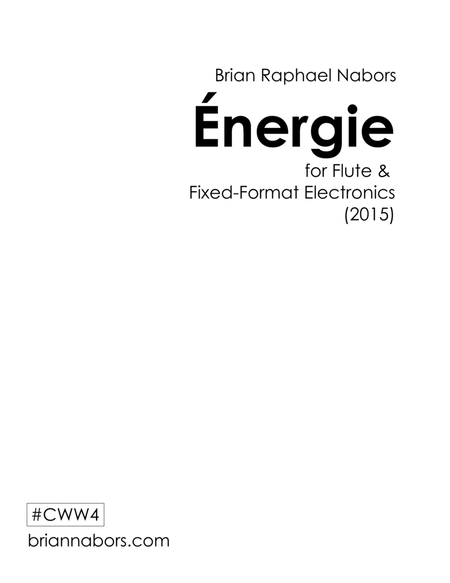 Énergie for solo flute & fixed format electronics