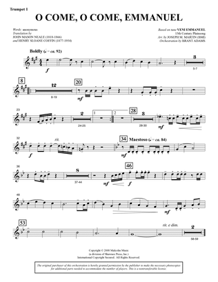 O Come, O Come, Emmanuel (from Carols For Choir And Congregation) - Bb Trumpet 1