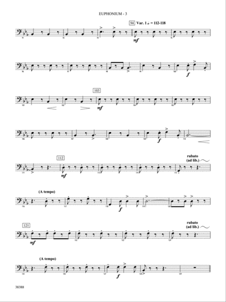 Napoli: Baritone B.C. Concert Band scores gallery preview page 3