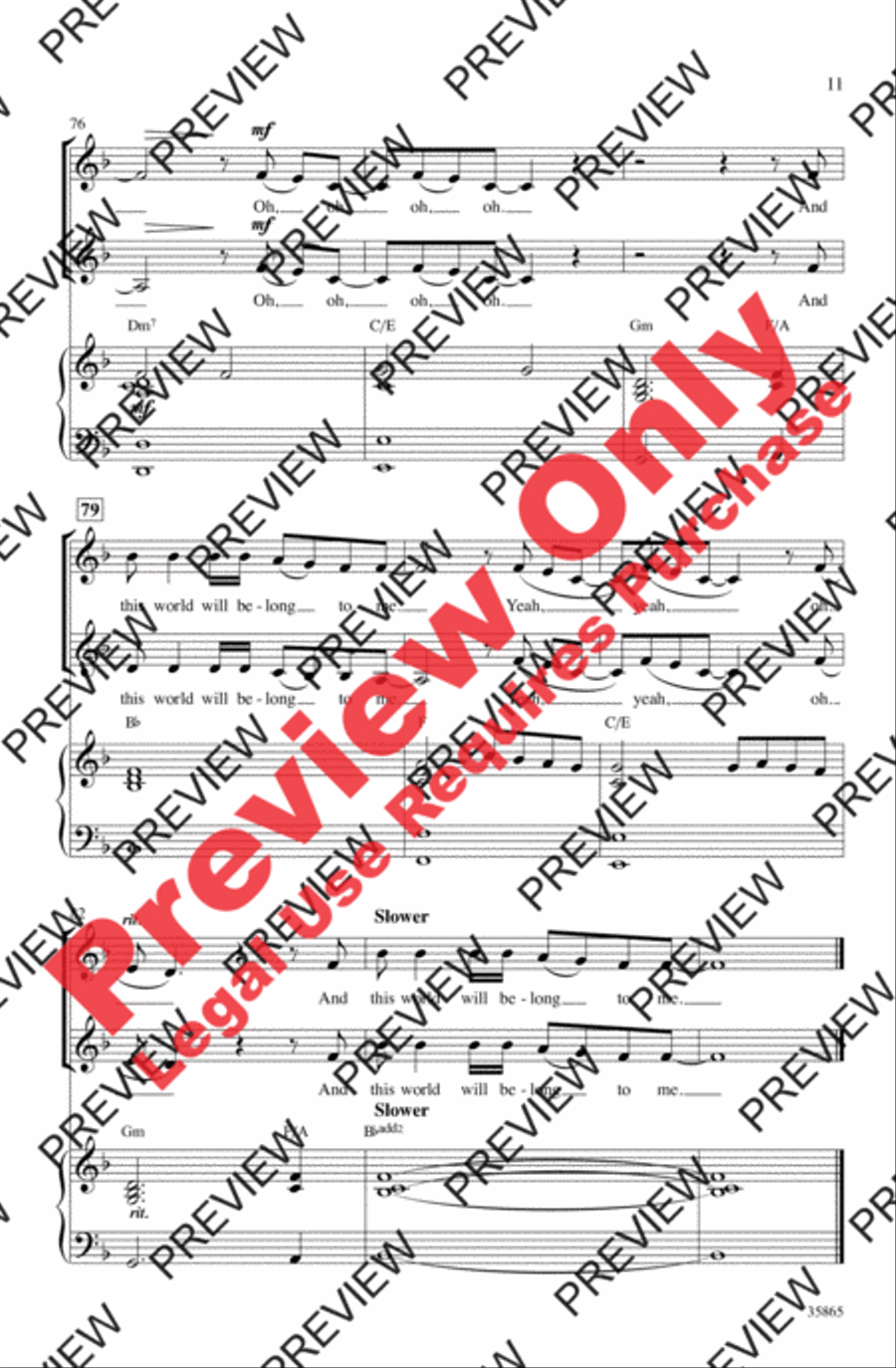 Born to Be Somebody (from Never Say Never) 2-Part scores gallery preview page 11