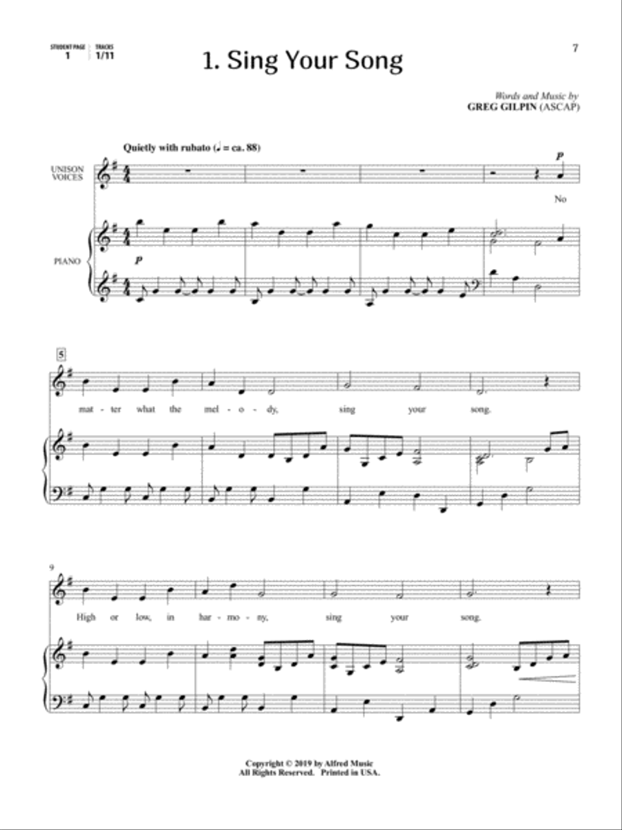 Harmony Handbook Unison Choir scores gallery preview page 4
