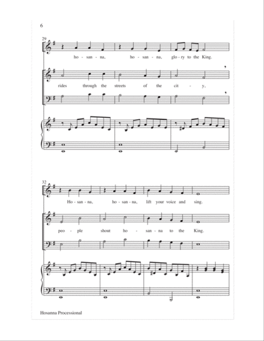 Hosanna Processional Hosanna Processional 4-Part scores gallery preview page 6