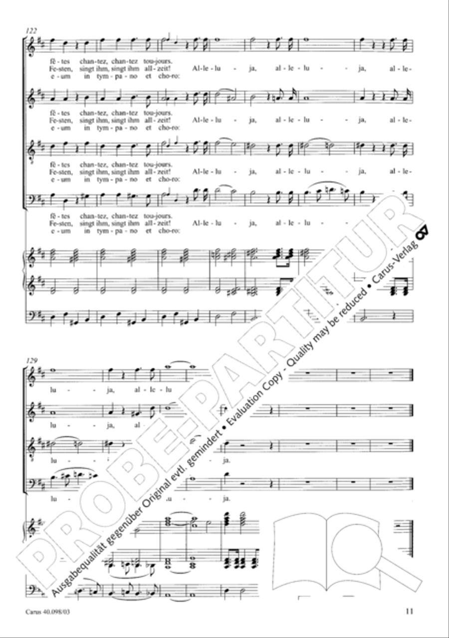 Psalm 150 (Der 150. Psalm) 4-Part scores gallery preview page 12