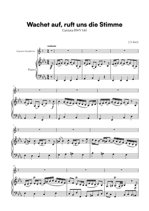 Johann Sebastian Bach - Wachet auf, ruft uns die Stimme (for Soprano Saxophone and Piano)