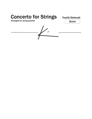 Torelli: Concerto for strings, Op 6, No. 1 - for string quartet