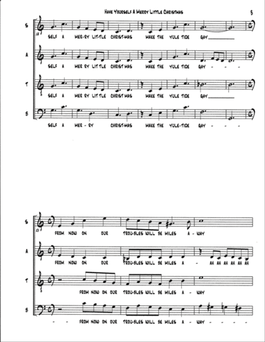 Have Yourself A Merry Little Christmas 4-Part scores gallery preview page 4