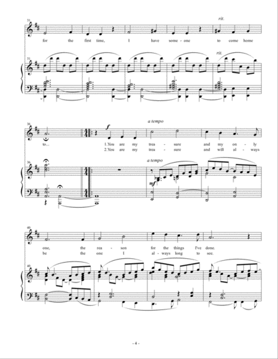 My Treasure Tenor Voice scores gallery preview page 4