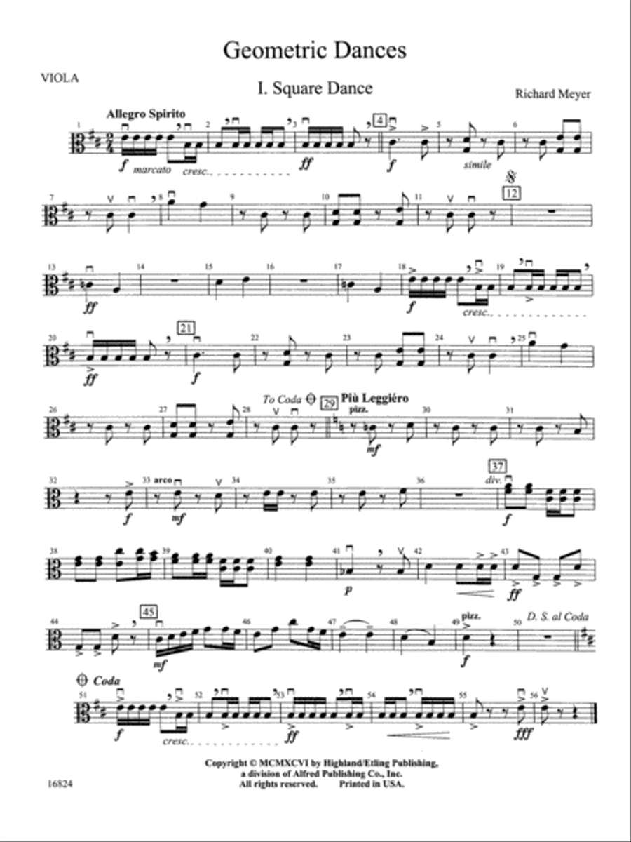 Geometric Dances: Viola String Orchestra scores gallery preview page 1