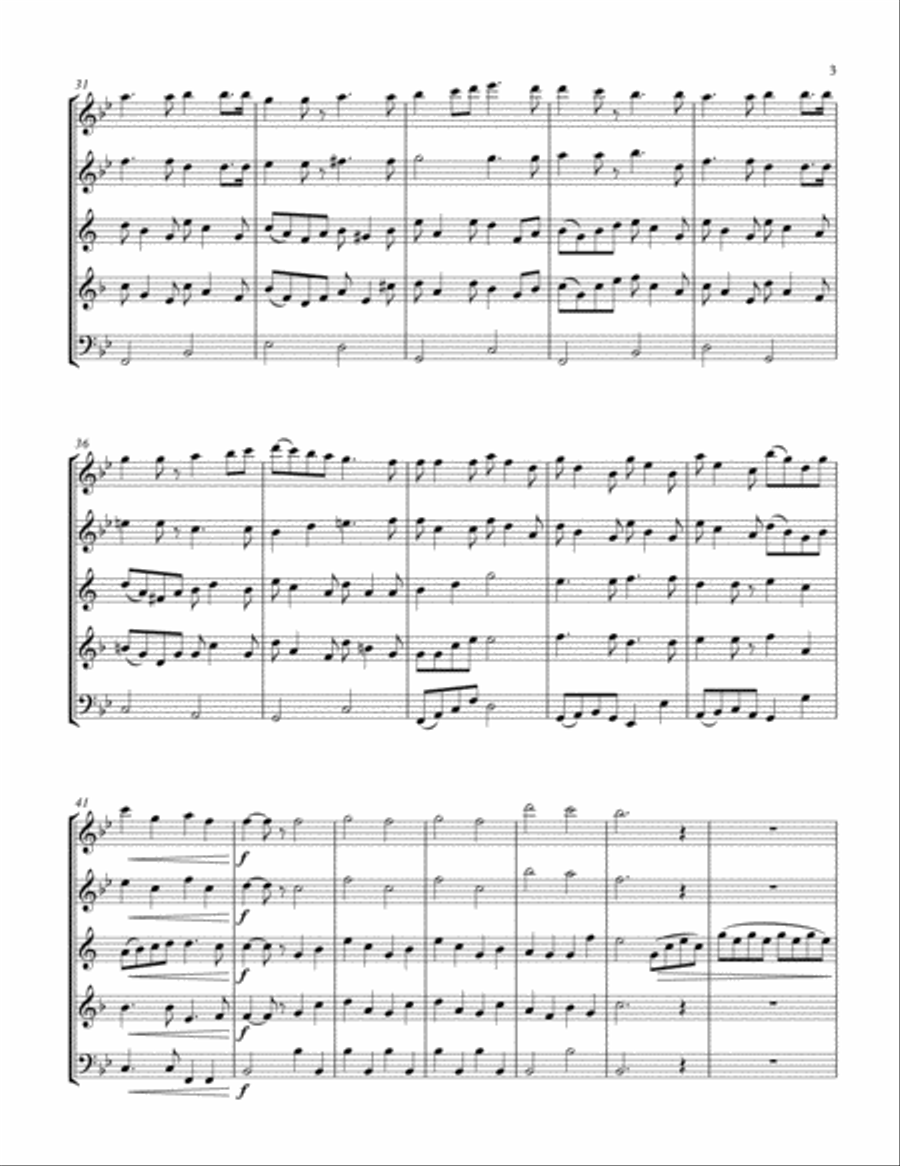Au Fond du Temple Saint from the The Pearl Fishers (Wind Quintet) Woodwind Quintet scores gallery preview page 3