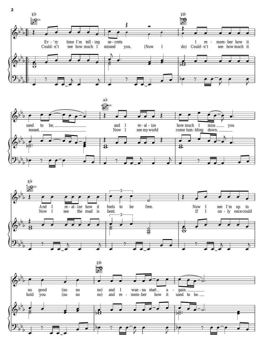 Only In My Dreams Acoustic Guitar scores gallery preview page 2