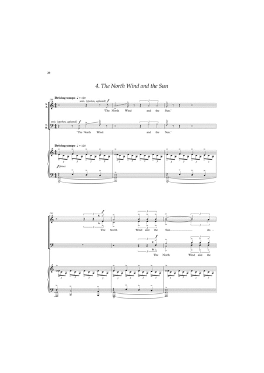 Aesop's Fables 4-Part scores gallery preview page 2