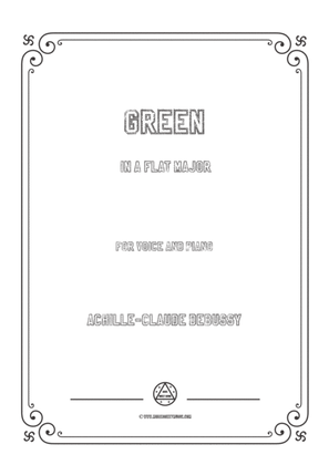 Book cover for Debussy-Green in A flat Major,for voice and piano