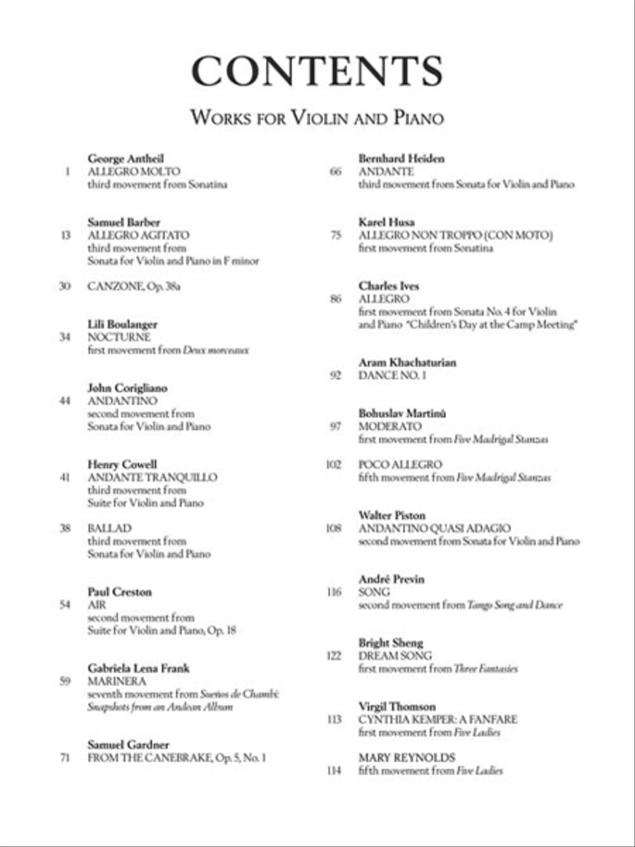The G. Schirmer Violin Anthology Violin Solo scores gallery preview page 2