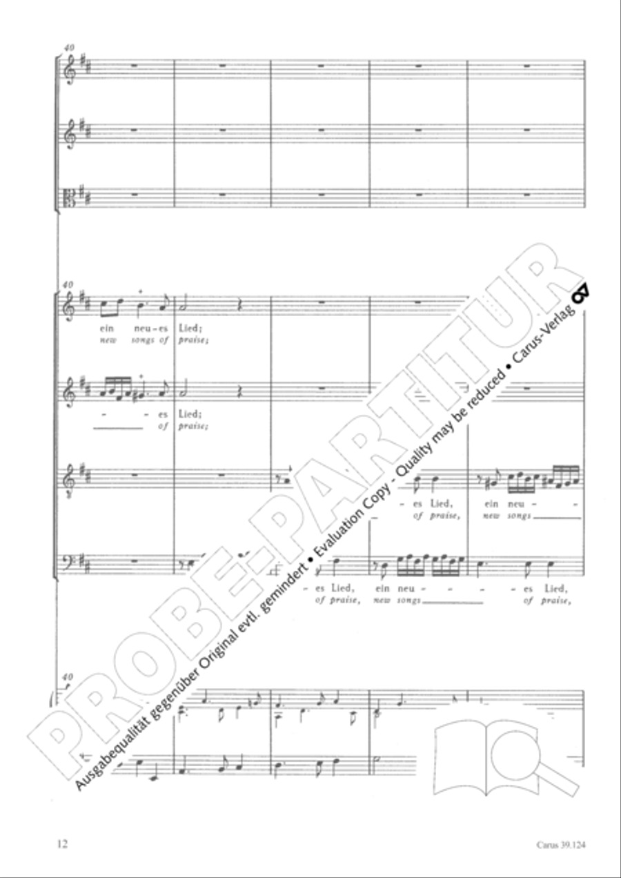 Sing to the Lord a new song (Singet dem Herrn ein neues Lied) 4-Part scores gallery preview page 13