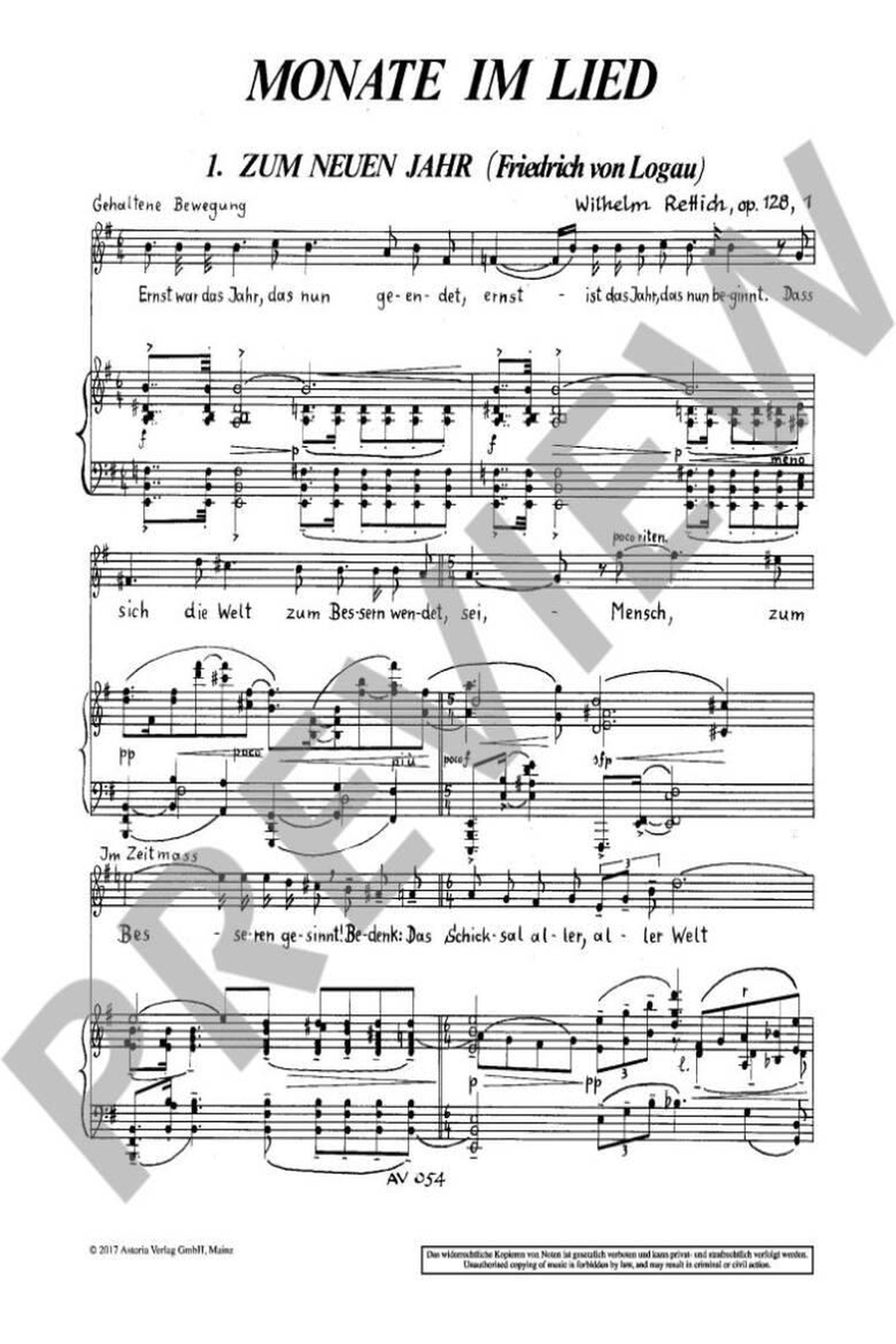 Monate im Lied op. 128 High Voice scores gallery preview page 2