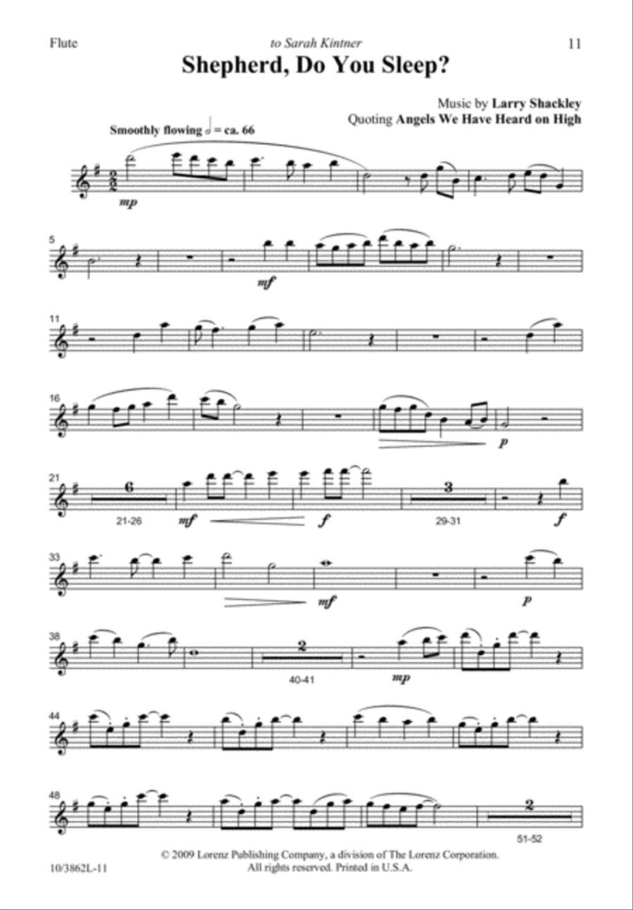Shepherd, Do You Sleep? 4-Part scores gallery preview page 11