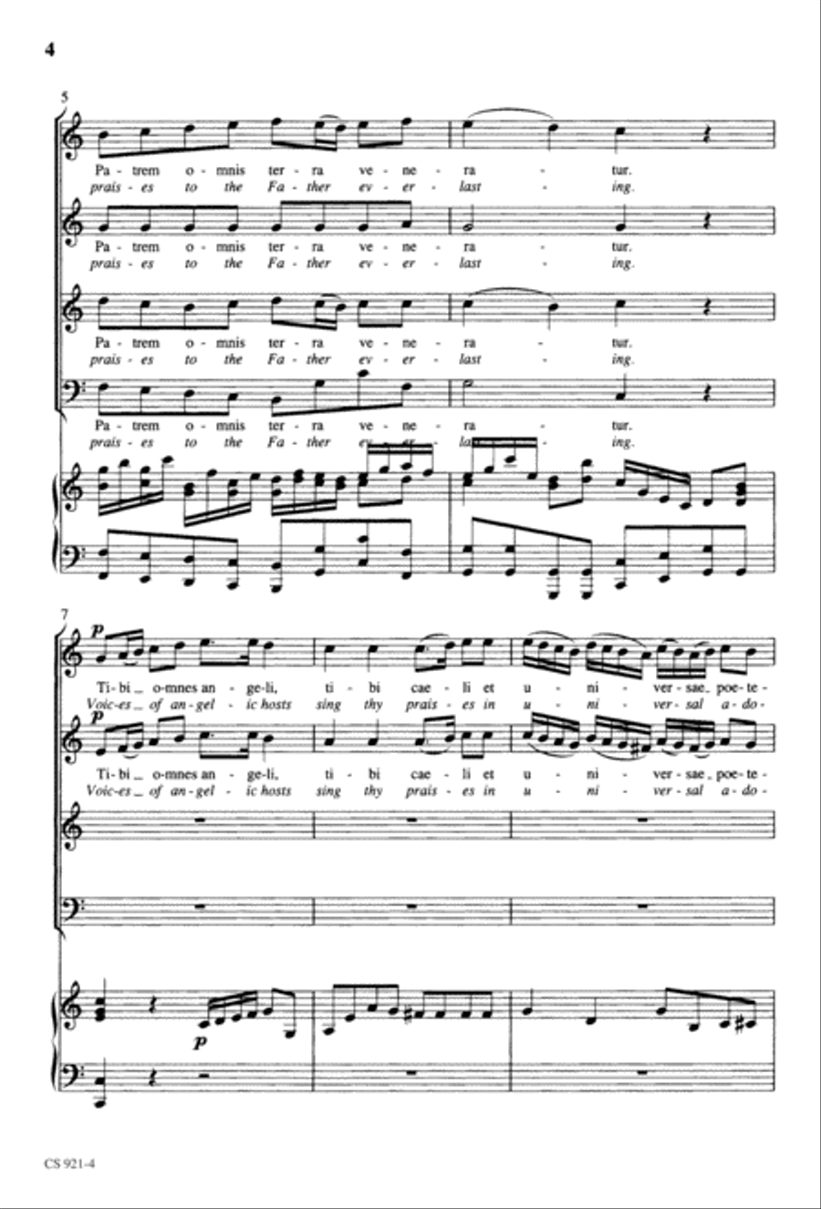 Te Deum - Choral Score