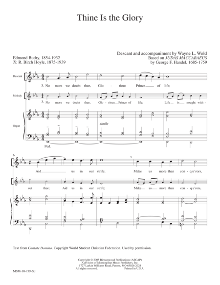 Thine Is the Glory (Descant and Alternate Harmonization)