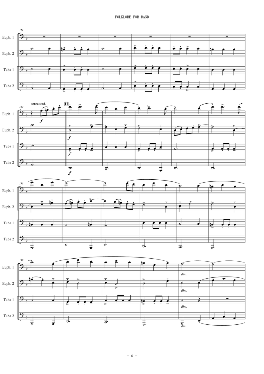 Folklore For Band Brass Ensemble scores gallery preview page 6