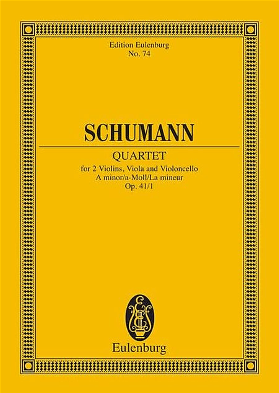 String Quartet No. 1, Op. 41 in A Minor String Quartet scores gallery preview page 1
