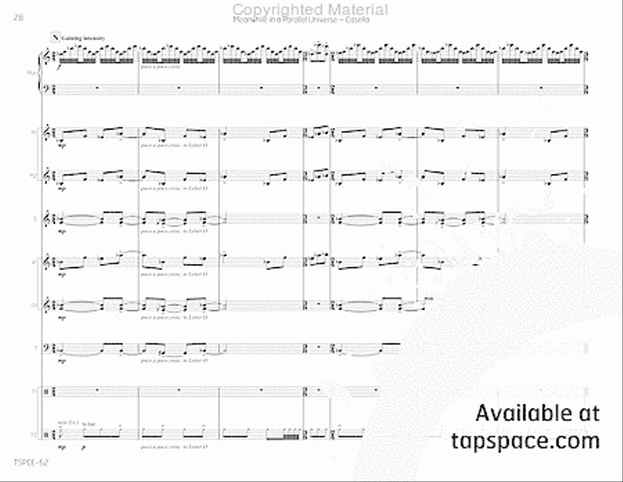 Meanwhile in a Parallel Universe Redux Percussion Ensemble scores gallery preview page 33