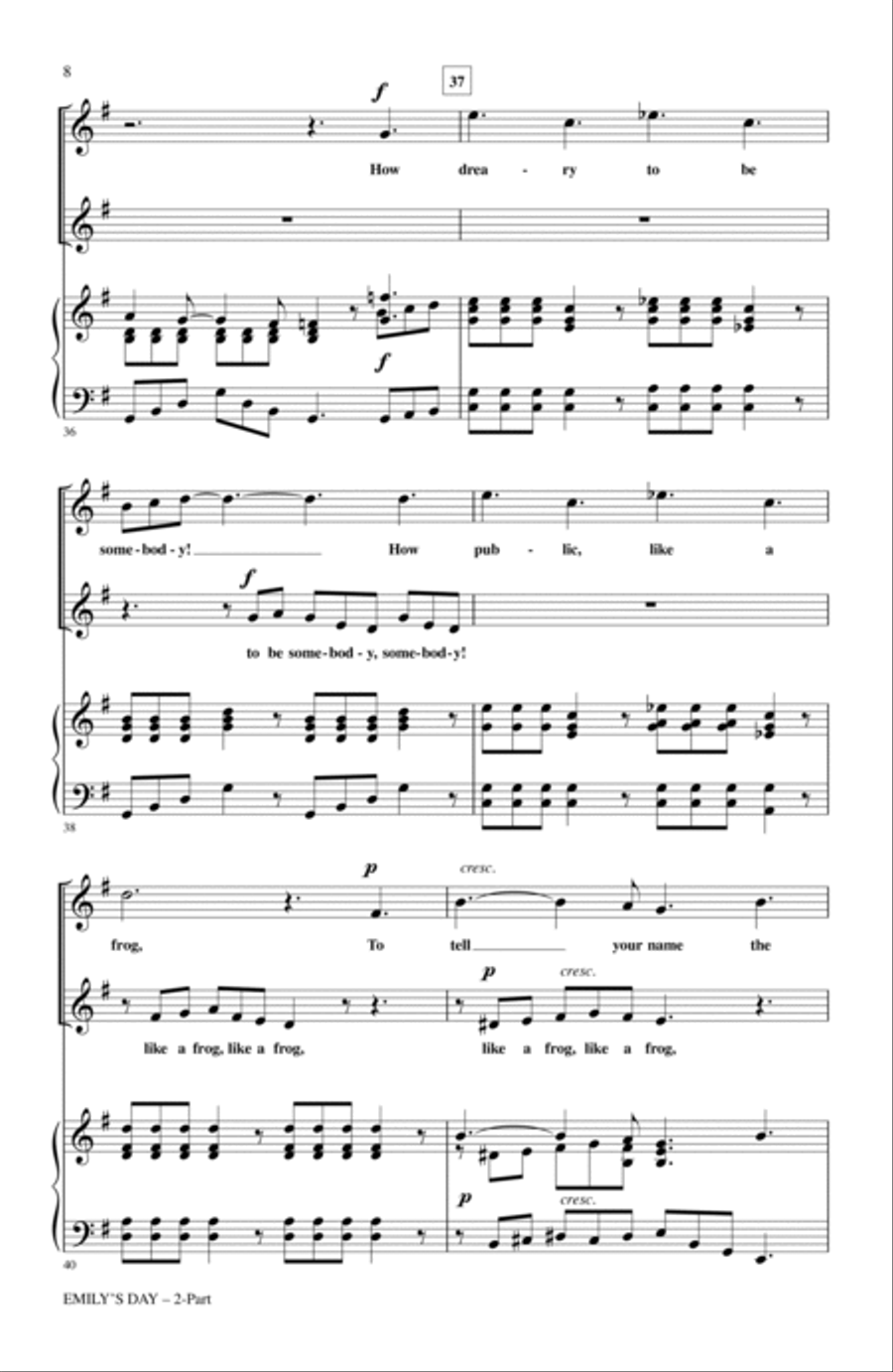 Emily's Day (Choral Collection) 2-Part scores gallery preview page 6