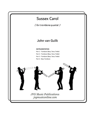 Book cover for Sussex Carol - Trombone Quartet