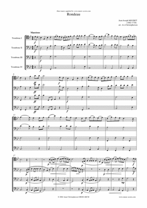 Book cover for Rondeau - Bridal Fanfare - Trombone Quartet