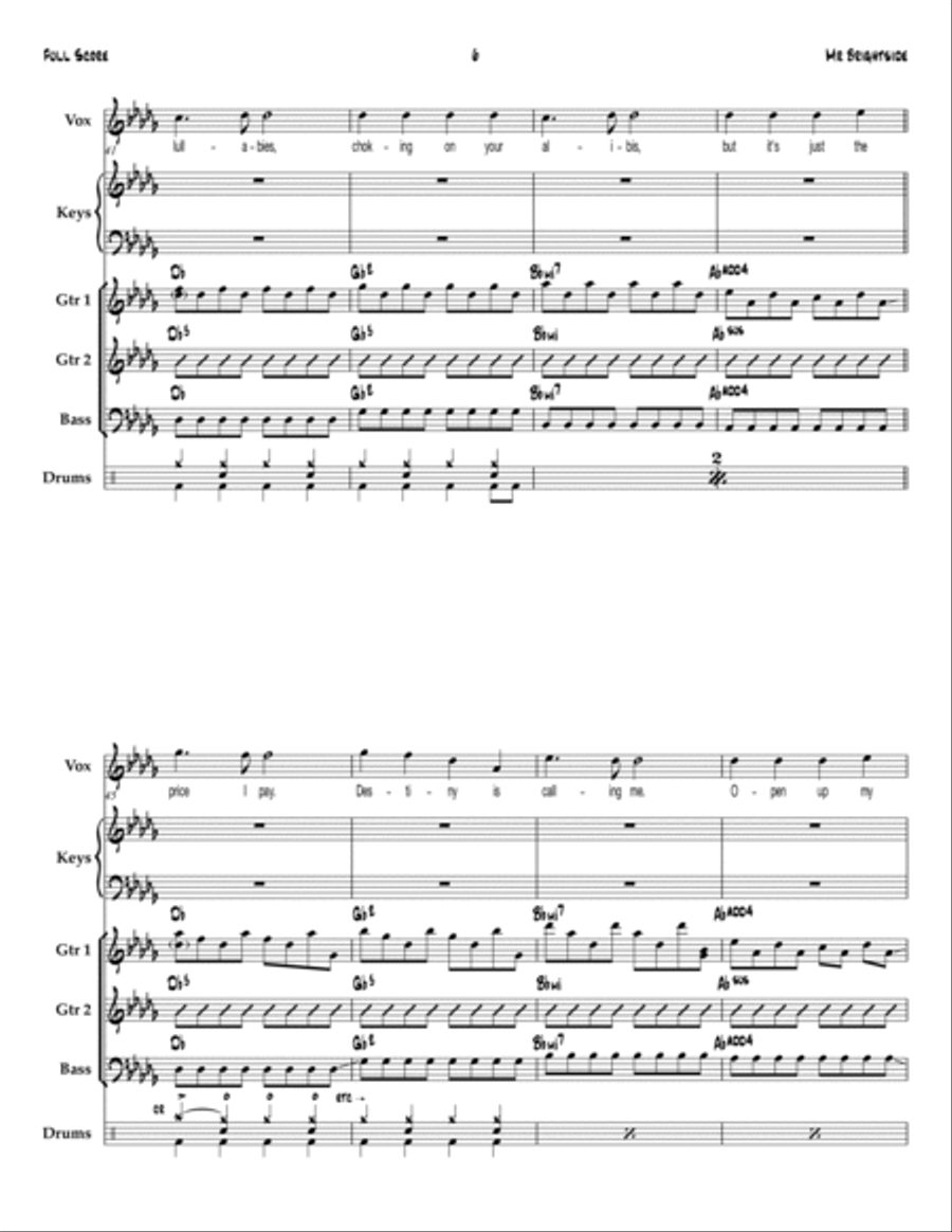 Mr. Brightside - Score Only Score scores gallery preview page 6