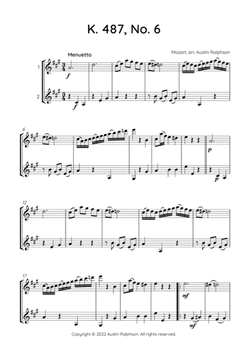 Mozart K. 487 No. 6 - clarinet duet image number null