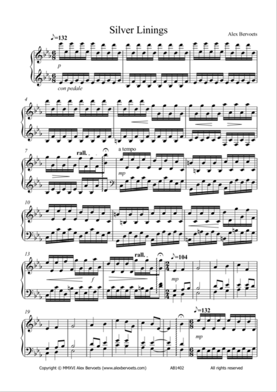 Silver Linings Piano Solo scores gallery preview page 2