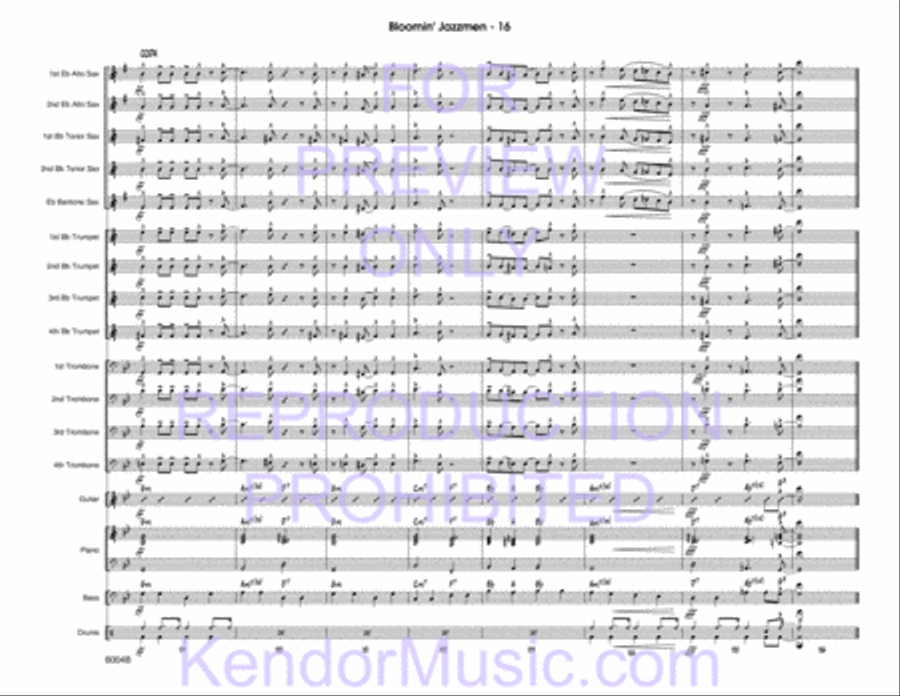 Bloomin' Jazzmen Bloomin' Jazzmen Jazz Ensemble scores gallery preview page 18