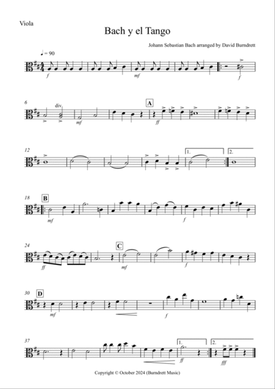 Bach y el Tango for Beginner and Advanced String Orchestra String Orchestra scores gallery preview page 6