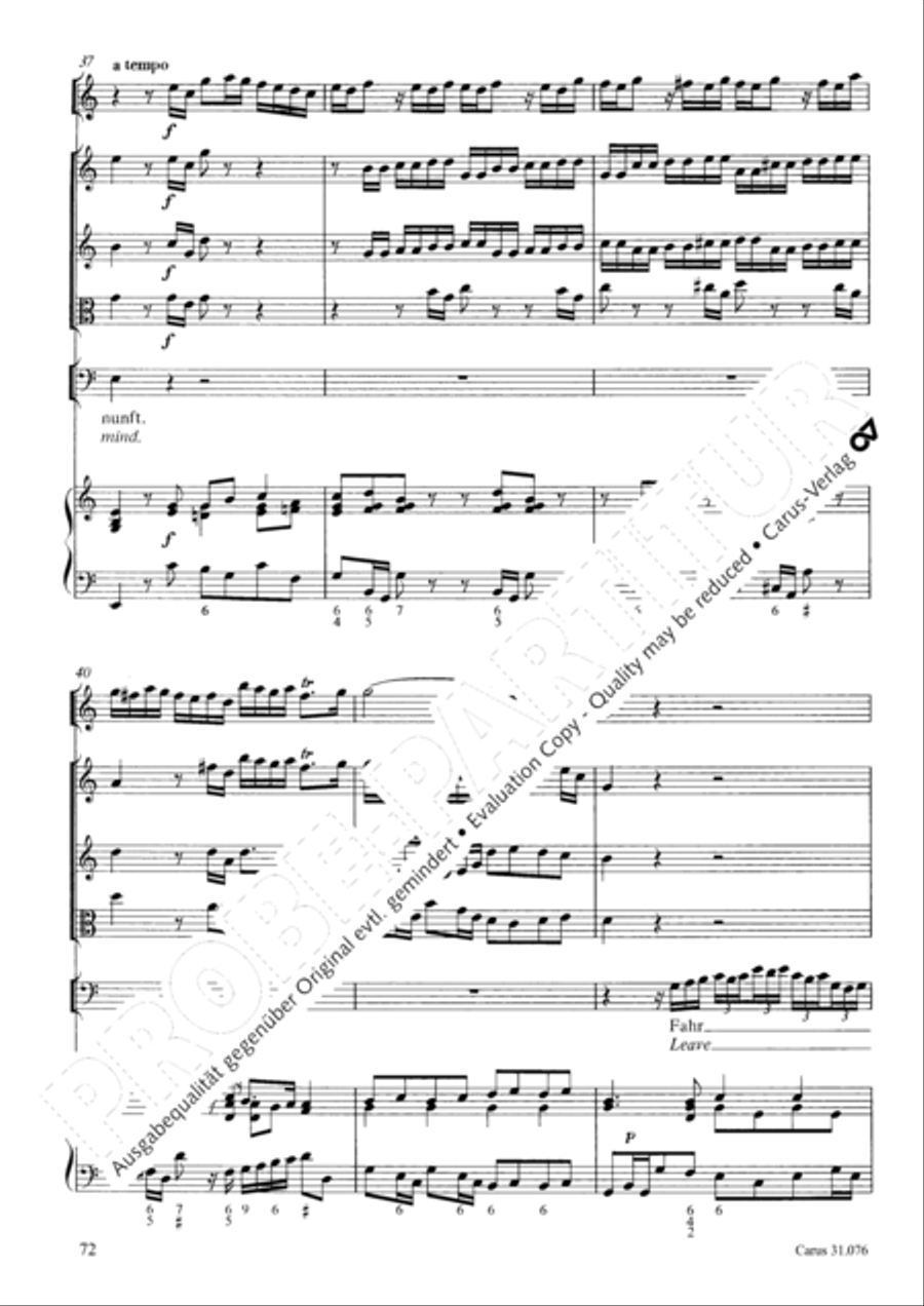 The heavens are telling the Father's glory (Die Himmel erzahlen die Ehre Gottes) 4-Part scores gallery preview page 73