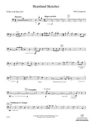 Heartland Sketches: (wp) B-flat Tuba B.C.