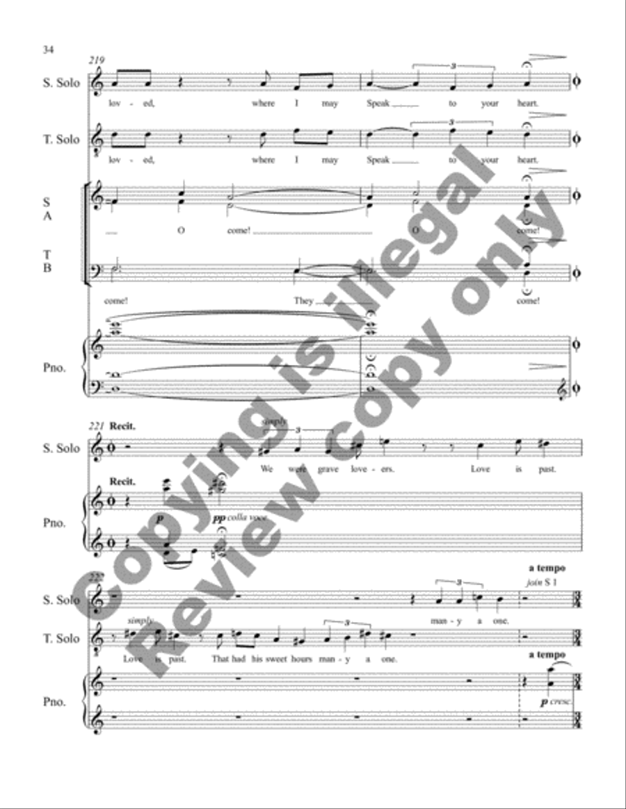 Chamber Music, Volume 3: Four Joyce Songs: Serenade in One Movement 4-Part scores gallery preview page 15