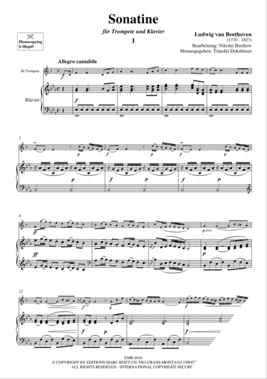 Sonatine Sonatine Trumpet Solo scores gallery preview page 3