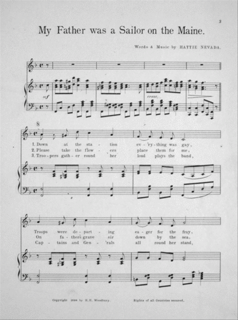 My Father was a Sailor on the Maine Voice scores gallery preview page 3