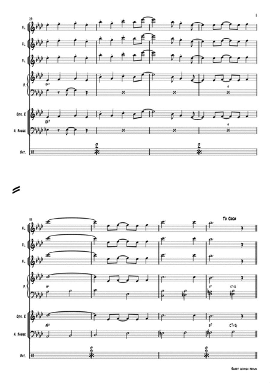 Sweet Georgia Brown Jazz Ensemble scores gallery preview page 5