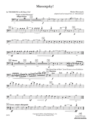 Mussorgsky!: (wp) 1st B-flat Trombone B.C.